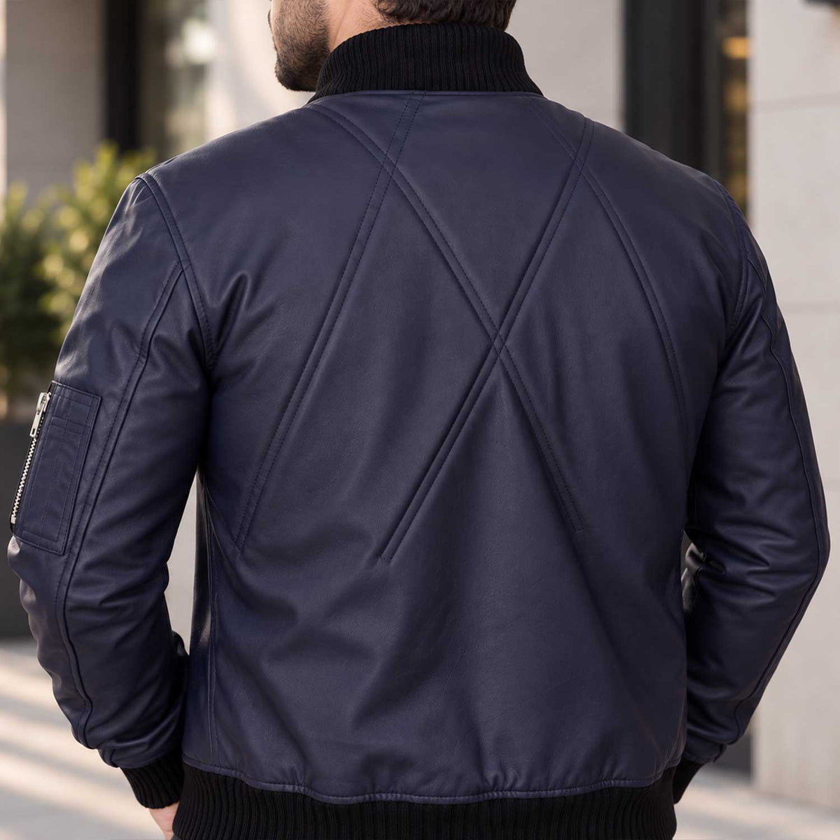navy leather

varsity jacket

leather bomber

mens bomber

blue leather

sheepskin jacket

navy bomber

mens leather

flight jacket

bomber jacket men

varsity bomber

navy blue jacket