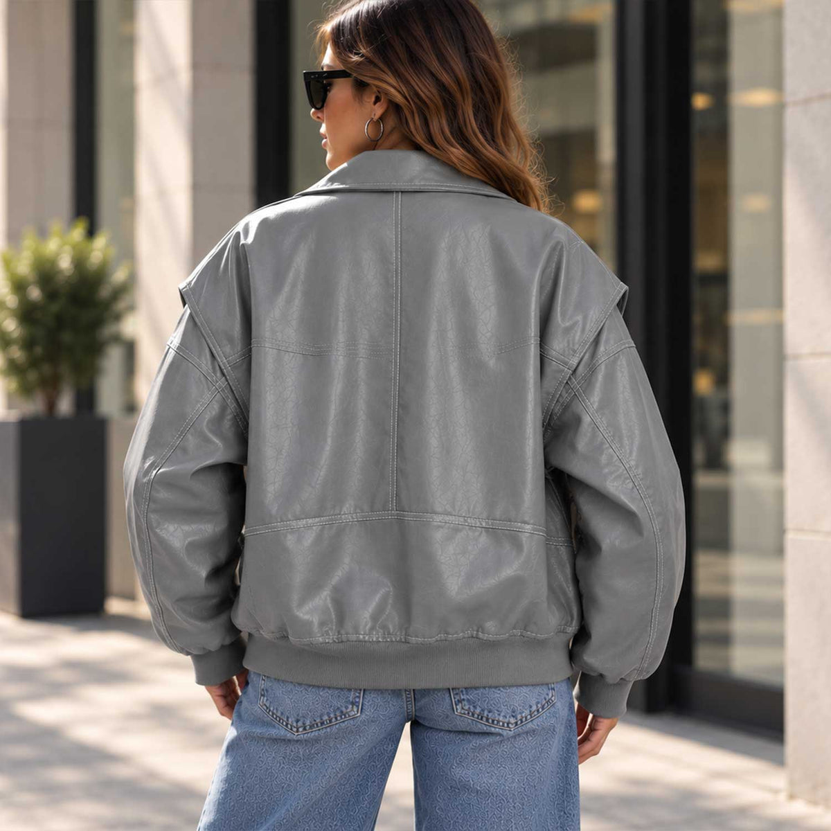grey leather

oversized bomber

womens bomber

leather bomber

sheepskin jacket

grey bomber

biker jacket

womens leather

oversized jacket

zip leather jacket
